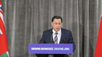 Minister of Economic Development, Employment and Infrastructure, Brad Duguid in London, April 11, 2016. Photo by Kayley Leon, Blackburn News.