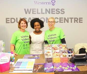 Heidi Balsillie, Founder of the Fairmount Foundation, Melanie-Anne Atkins, Wellness Coordinator, and Jana Luker, Associate Vice-President (Student Experience) celebrate the Fairmount Foundation’s $1-million donation at the grand opening of Western’s Wellness Education Centre. (Photo courtesy of Paul Mayne)