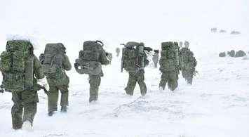 Military personnel participate in a training activity. Photo courtesy of the Canadian Armed Forces.
