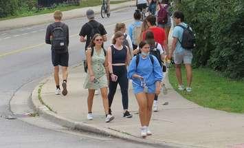 Western University students walking on campus. (File photo by Miranda Chant, Blackburn Media)