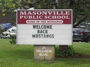 Masonville Public School at 25 Hillview Blvd. (File photo by Miranda Chant, Blackburn News.)
