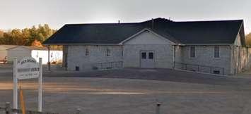 Photo of the Old Colony Mennonite Church in Aylmer, courtesy of Google Street View.