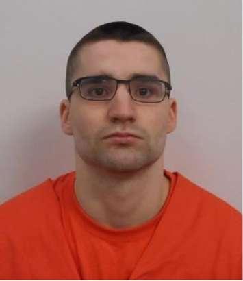 Kyle Smith, 26, is wanted on a Canada wide warrant by the OPP ROPE Squad. Photo courtesy of OPP.