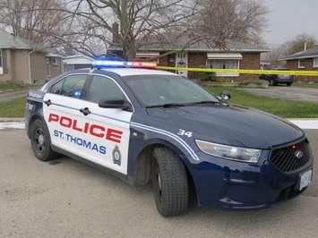St. Thomas Police cruiser. (Photo by Miranda Chant, BlackburnNews.com)